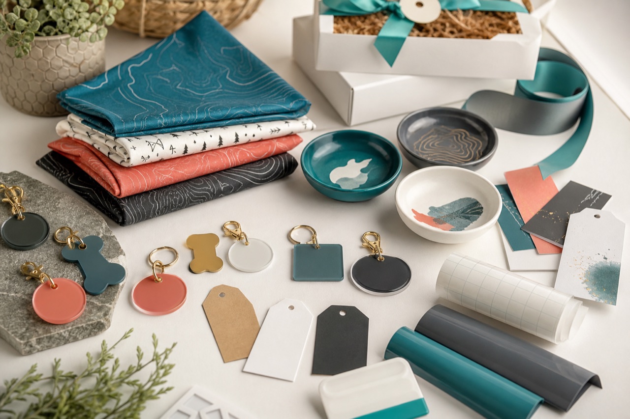 Boutique accessory and personalized gift craft concept