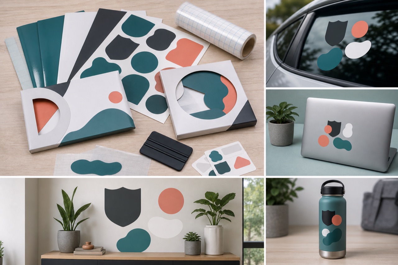Vinyl decal packs for cars laptops bottles and walls