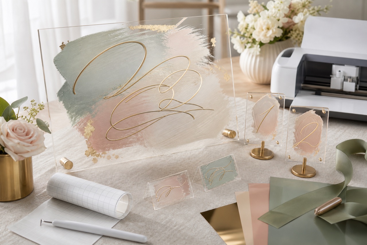 Premium wedding and event signage craft concept